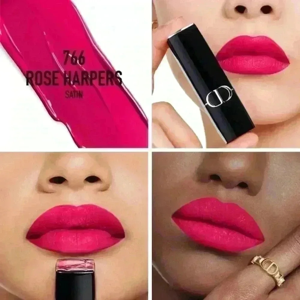 Rouge Dior Refillable Lipstick~ Rose Harper’s Satin (766)~ NEW